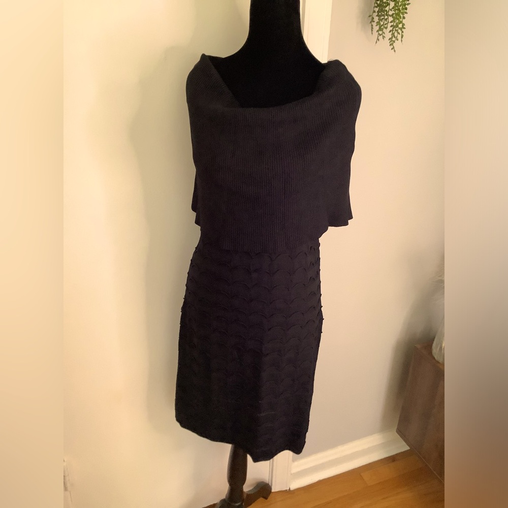 Catherine Malandrio Black Knit Dress